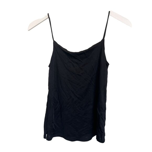 Anthropologie Claremont Draped Cami Black Cowl Neck Silky Rayon Top - Picture 6 of 6